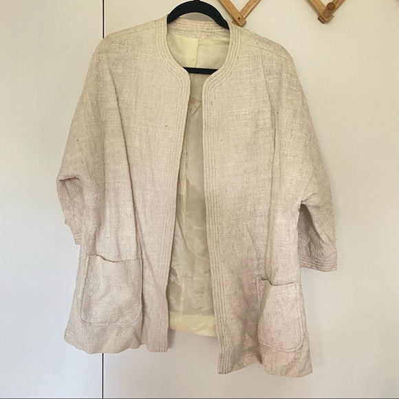 Vintage Union-made cream brocade jacket - Picture 1 of 4